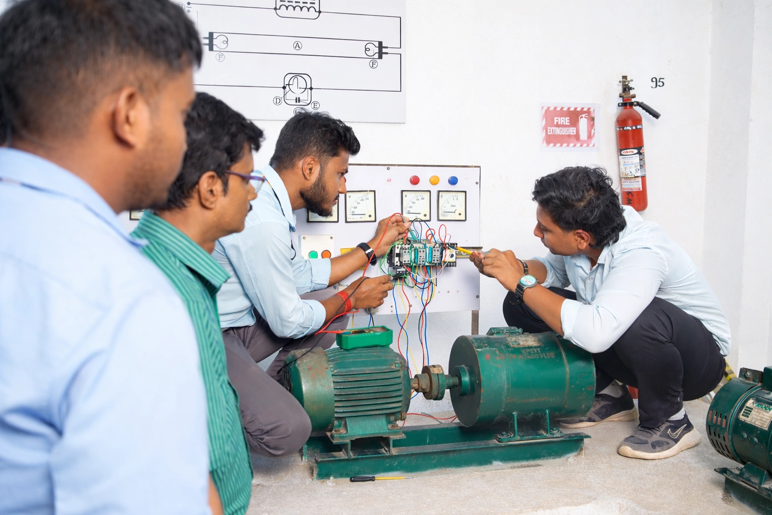 Electrician practical training at Kalyani ITI
